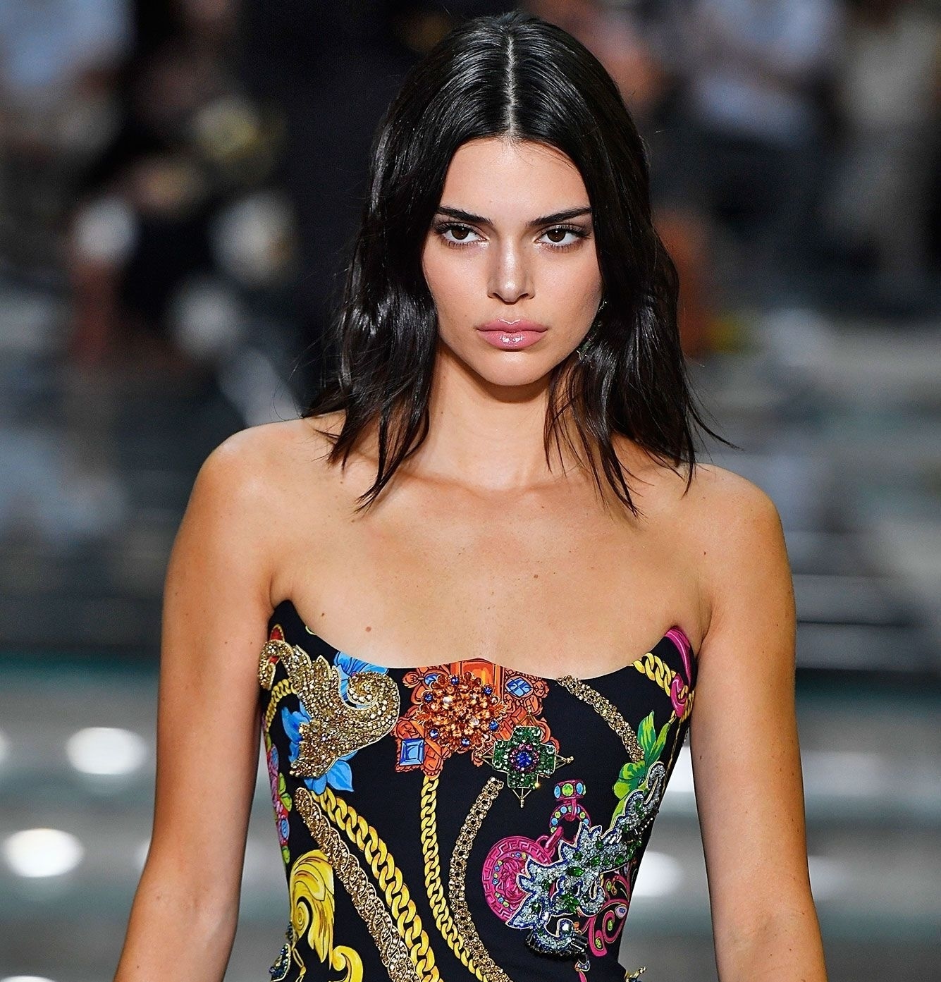 Kendall Jenner in Versace dress